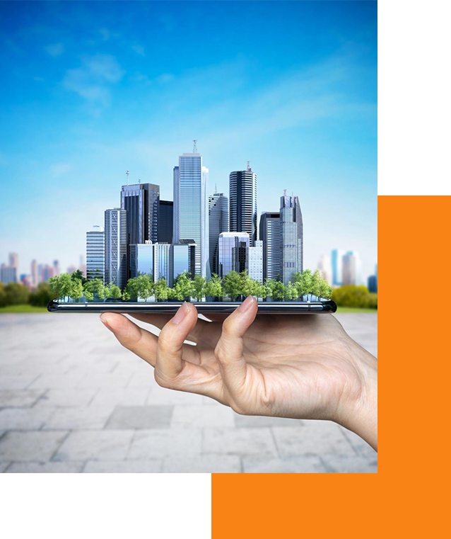 hand lifting smart city